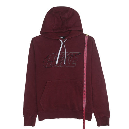 Nike Men's Red Pullover Hoodie M Graphic Fleece Sweatshirt