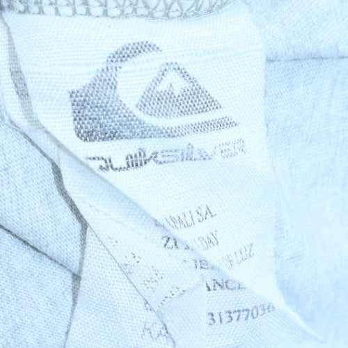 Quiksilver Men's Light Grey Short Sleeve Polo Shirt Size L Classic Fit
