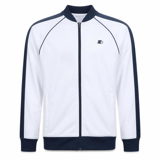 Starter Men's White Track Jacket M Regular Fit Full Zip Sports Top