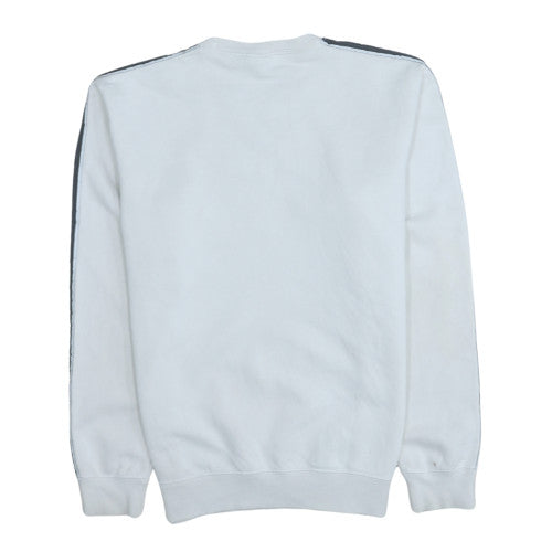 Champion Men's White Pullover Sweatshirt Medium Logo Fleece