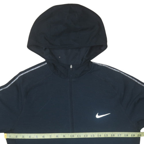 Nike Men's Black Dri-FIT 1/2 Zip Athletic Hoodie Size M