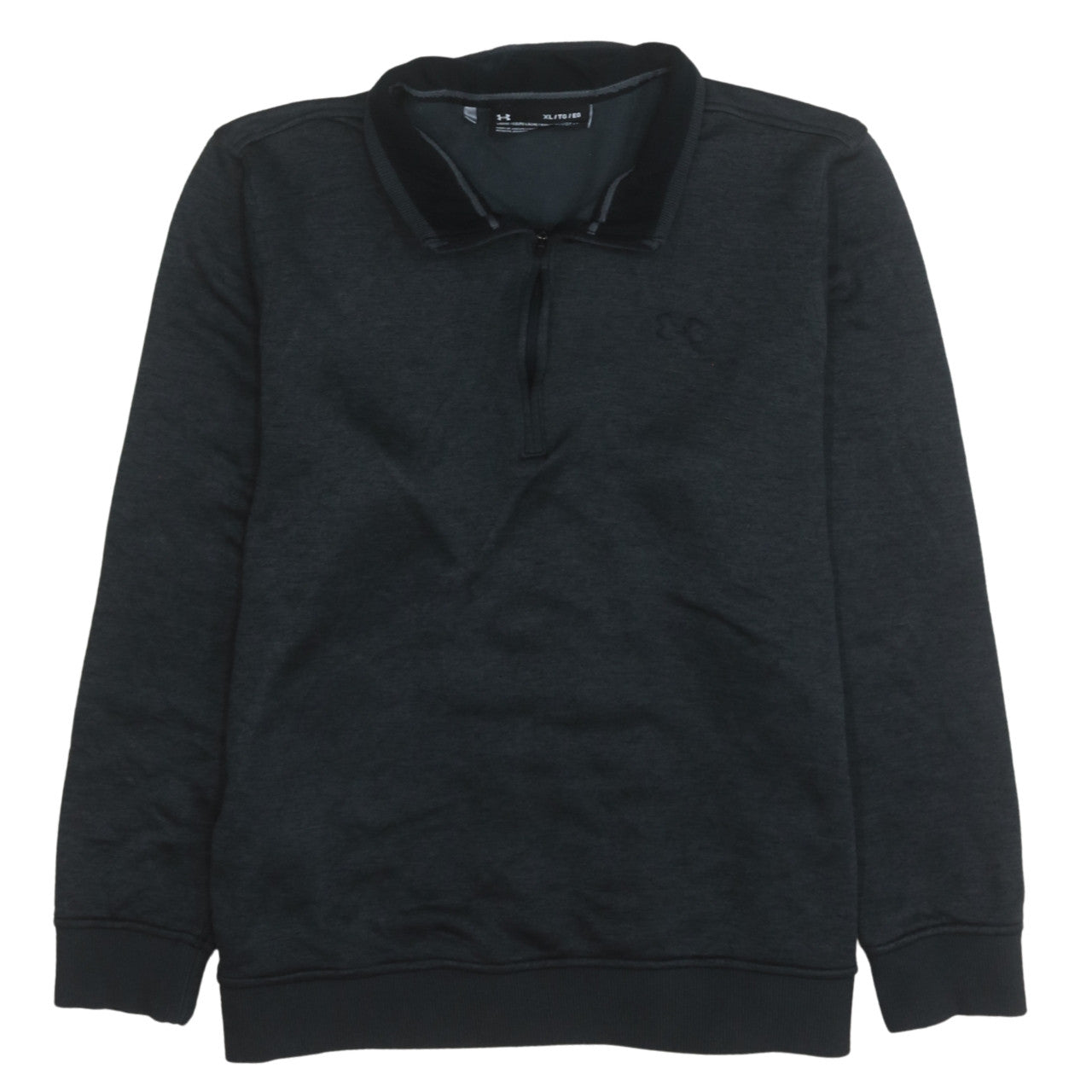 Under Armour Men's Black XL 1/4 Zip Collared Fleece Sweatshirt