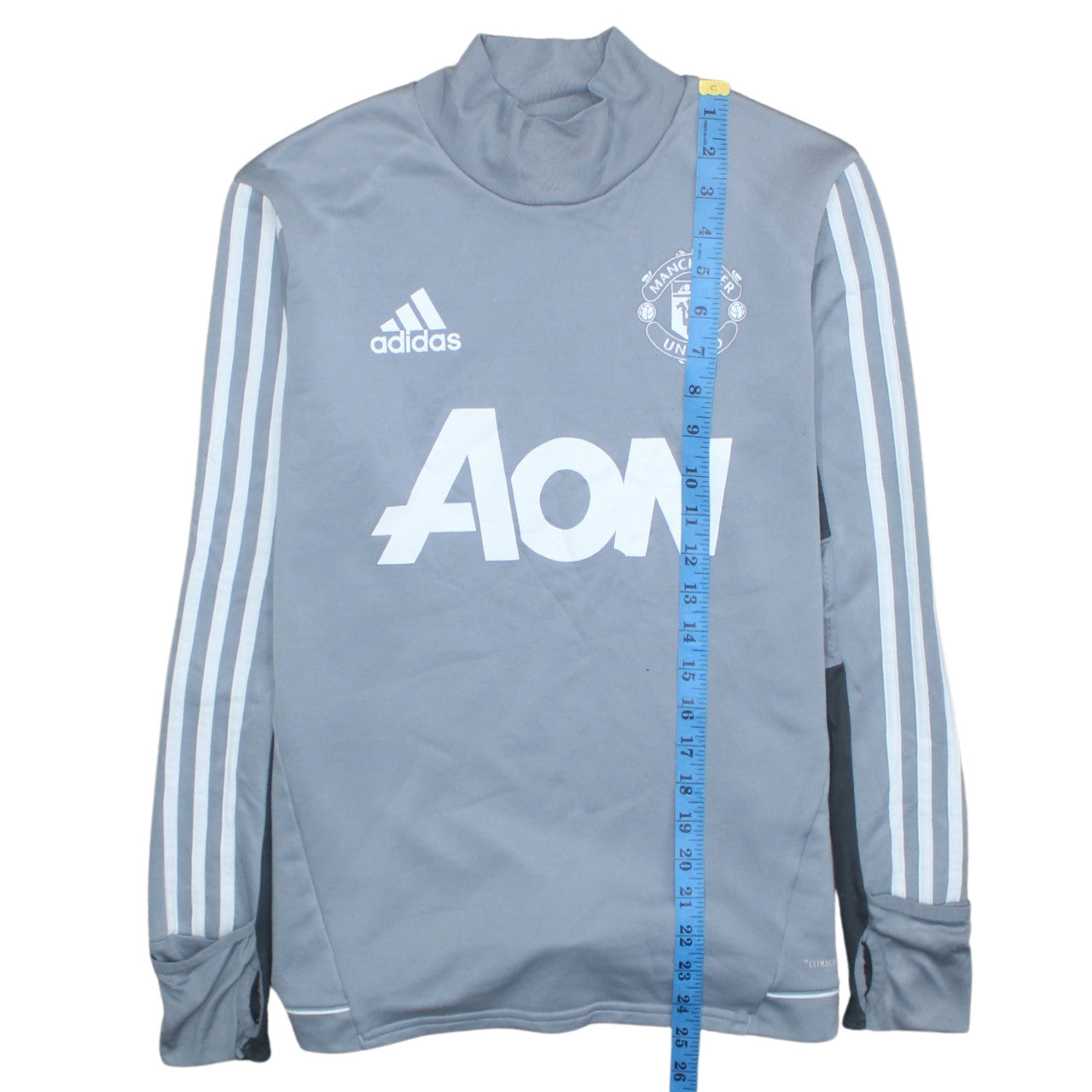 Adidas Boys Grey Manchester United Pullover Training Sweatshirt 13-14 Years