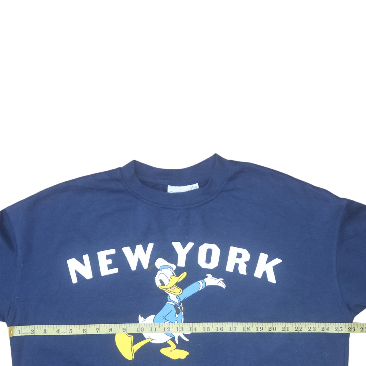 Disney Women's Navy Blue New York Donald Duck Sweatshirt XL