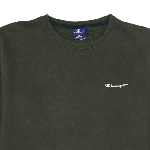 Champion Men's Green Large Crew Neck Pullover Sweatshirt
