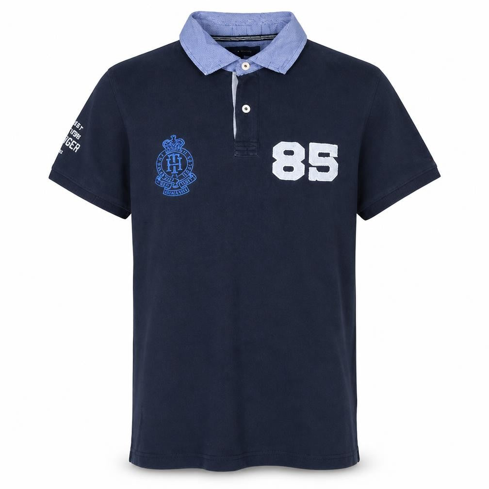 Tommy Hilfiger Mens Blue Slim Fit Polo Shirt Size M