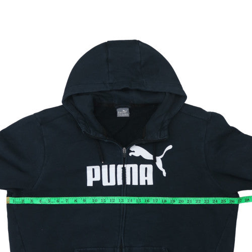 Puma Men's Black XL Full Zip Hoodie with Logo Graphic