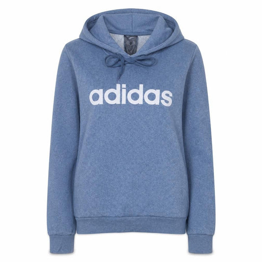 Adidas Womens Blue Pullover Hoodie Small Hooded Logo Sweatshirt