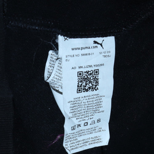 Puma Men's Black XL Full Zip Hoodie with Logo and Pockets