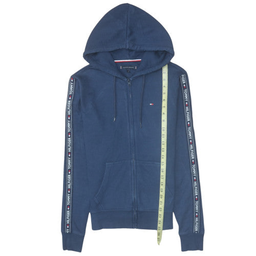 Tommy Hilfiger Men's Blue Full Zip Hoodie Size S Cotton Blend