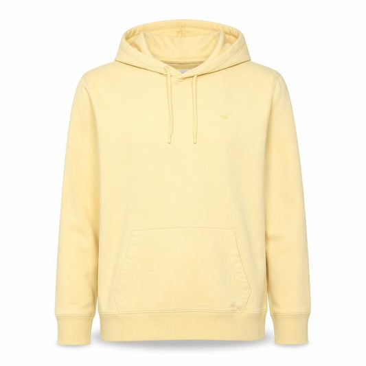 Hollister Men’s Beige Pullover Hoodie Size M Lightweight Cotton Blend