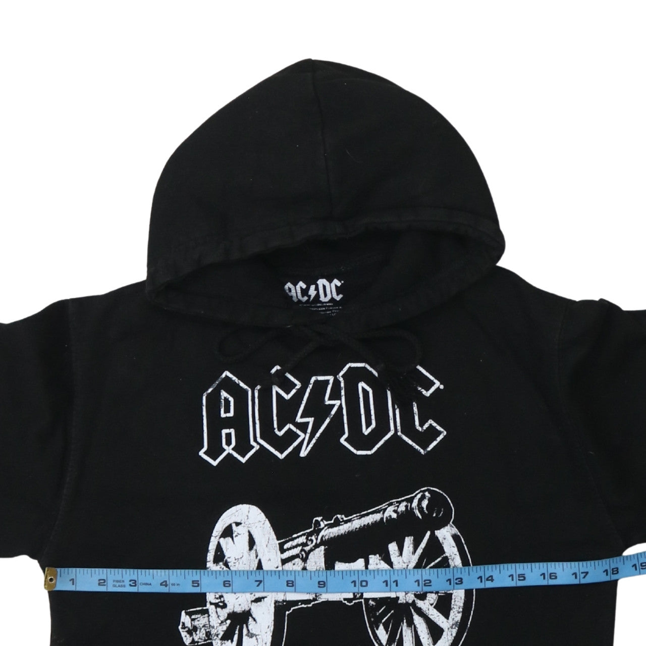 AC/DC Men's Black Pullover Hoodie S Regular Rock Graphic Fleece