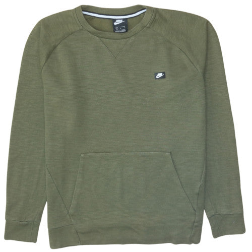 Nike Men's Green Crew Neck Pullover Sweatshirt L Regular Fit