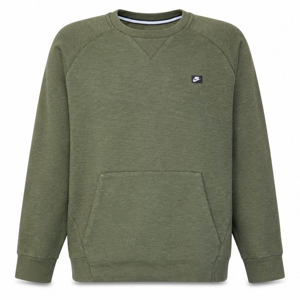 Nike Men's Green Crew Neck Pullover Sweatshirt L Regular Fit