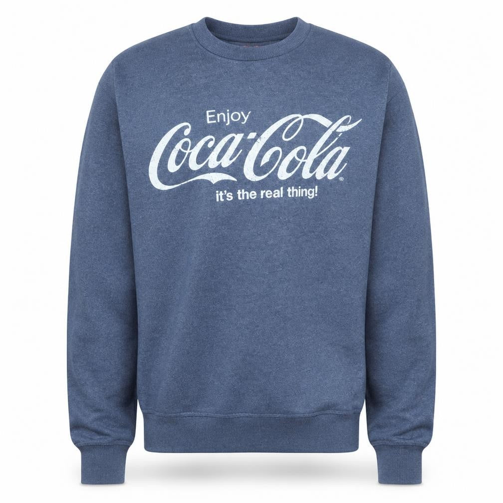 Coca-Cola Men's Blue Pullover Graphic Sweatshirt Size S