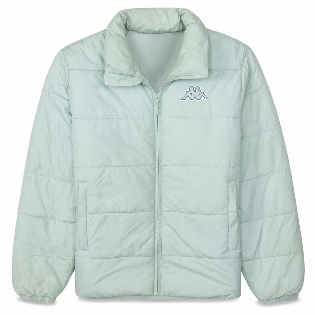 Kappa Men's Light Blue Puffer Jacket Medium Polyester Polyamide Warm Casual