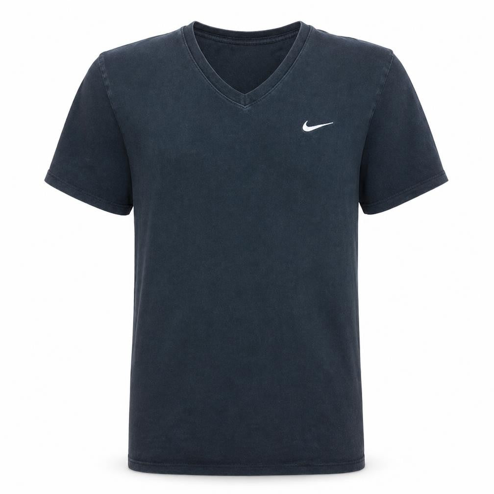 Nike Men's Black V-Neck Short Sleeve Classic Cotton T-Shirt M