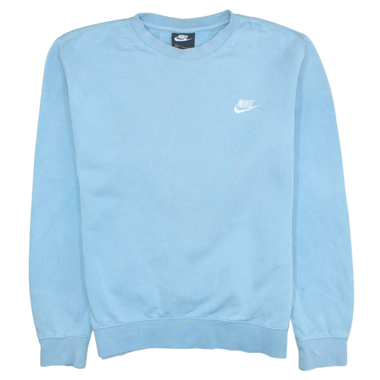 Nike Men Blue Crew Neck Pullover Sweatshirt S Regular Fit