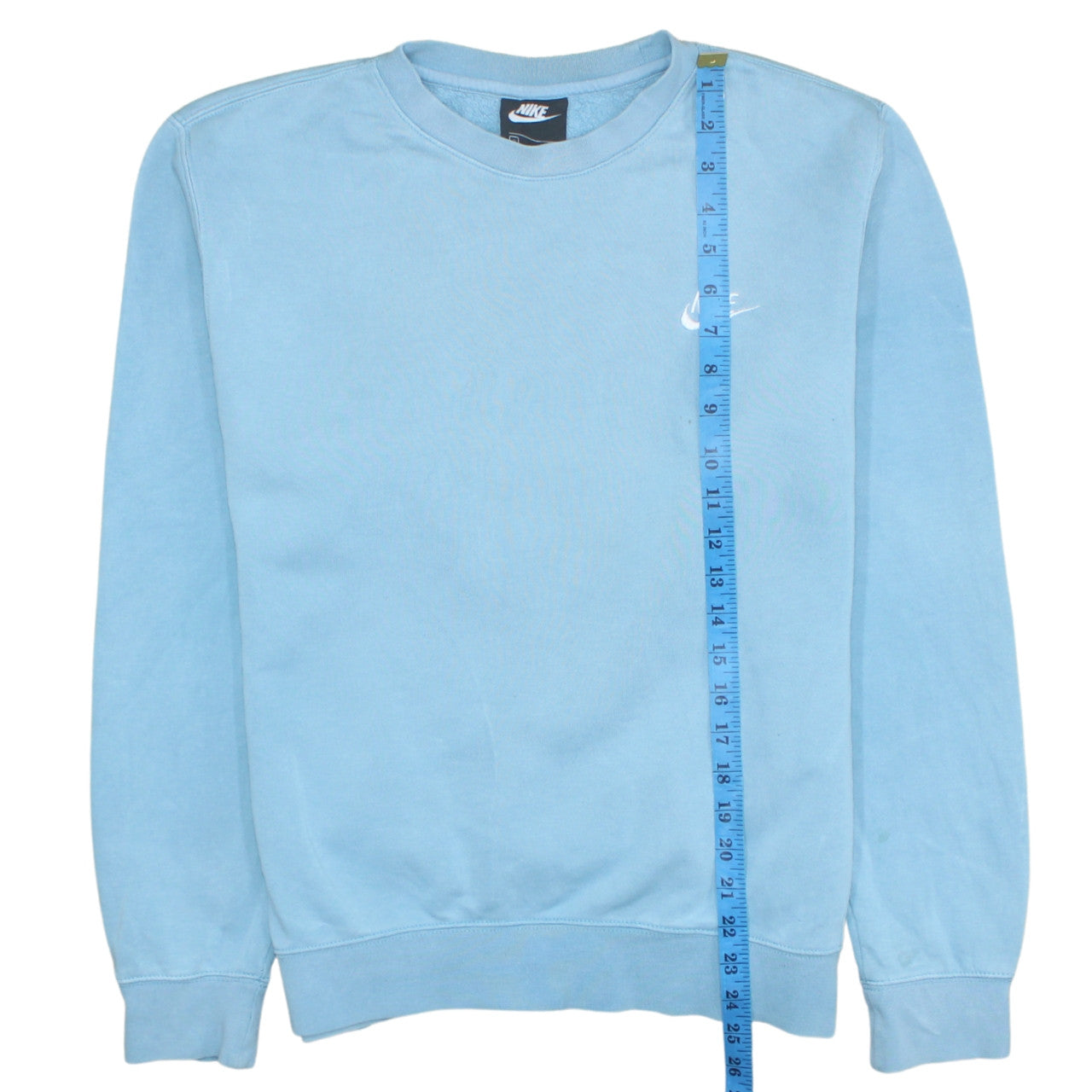Nike Men Blue Crew Neck Pullover Sweatshirt S Regular Fit