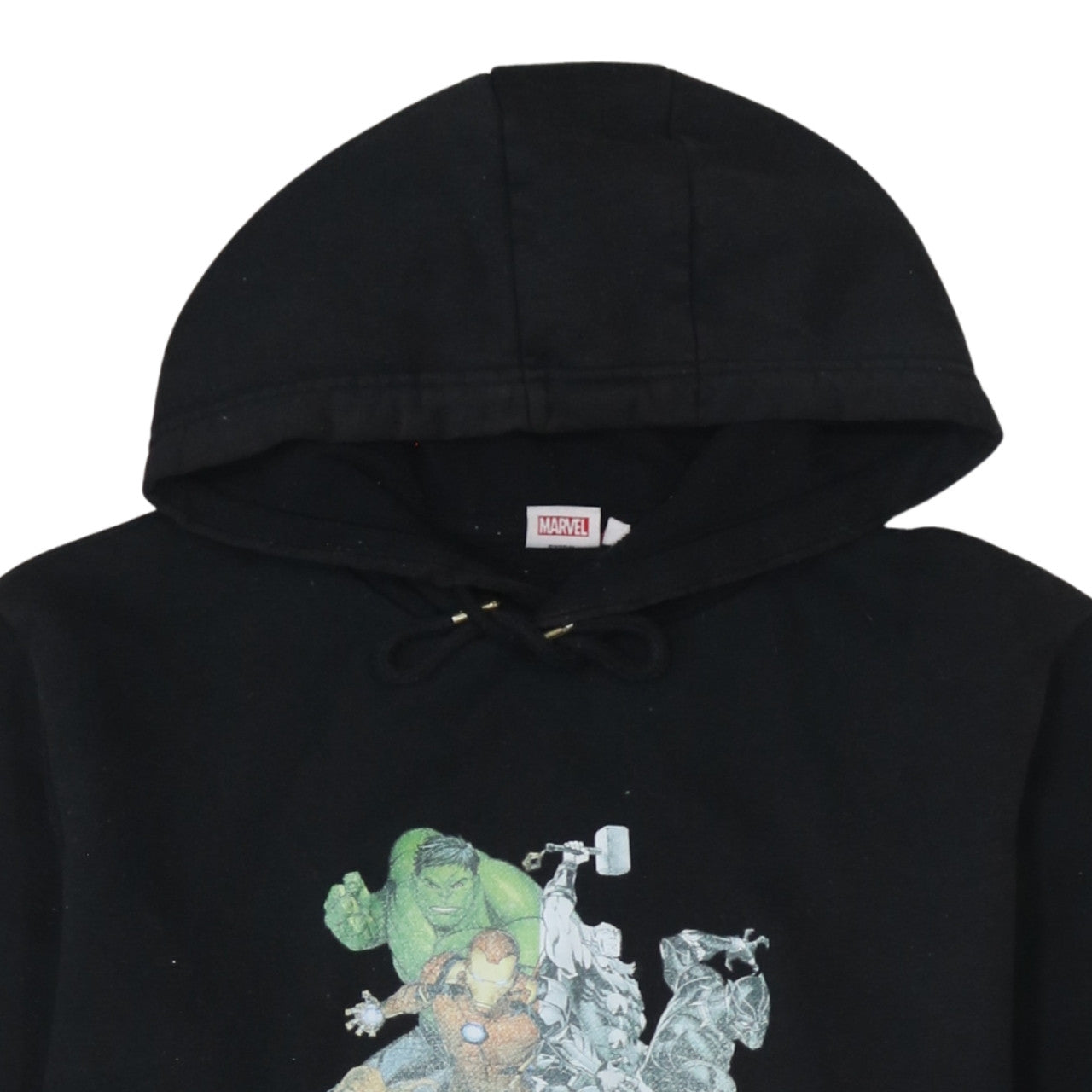 Marvel Men's Black XL Pullover Hoodie with Logo Graphic Print