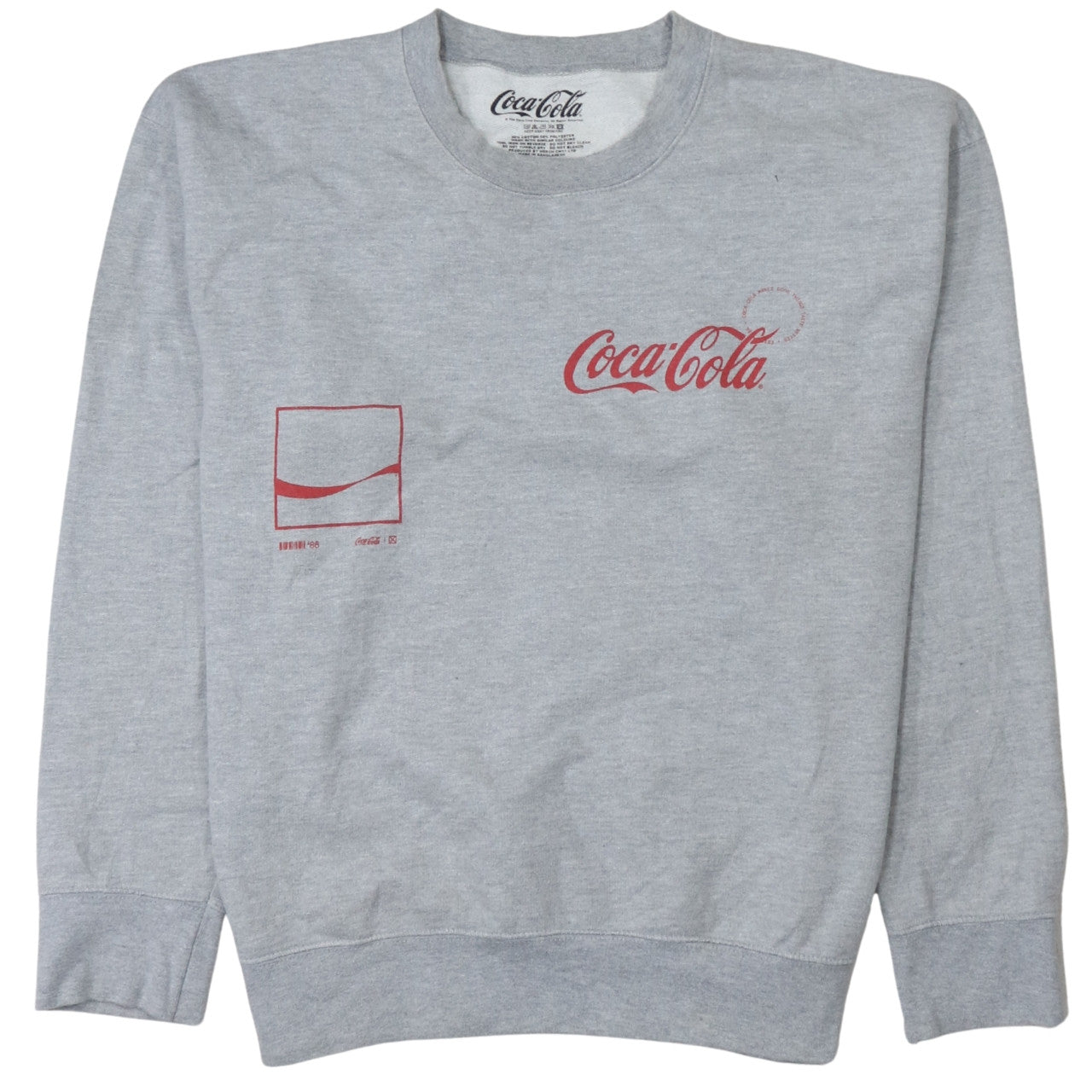 Coca-Cola Grey Women's L Sweatshirt Crew Neck Cotton Blend Pullover