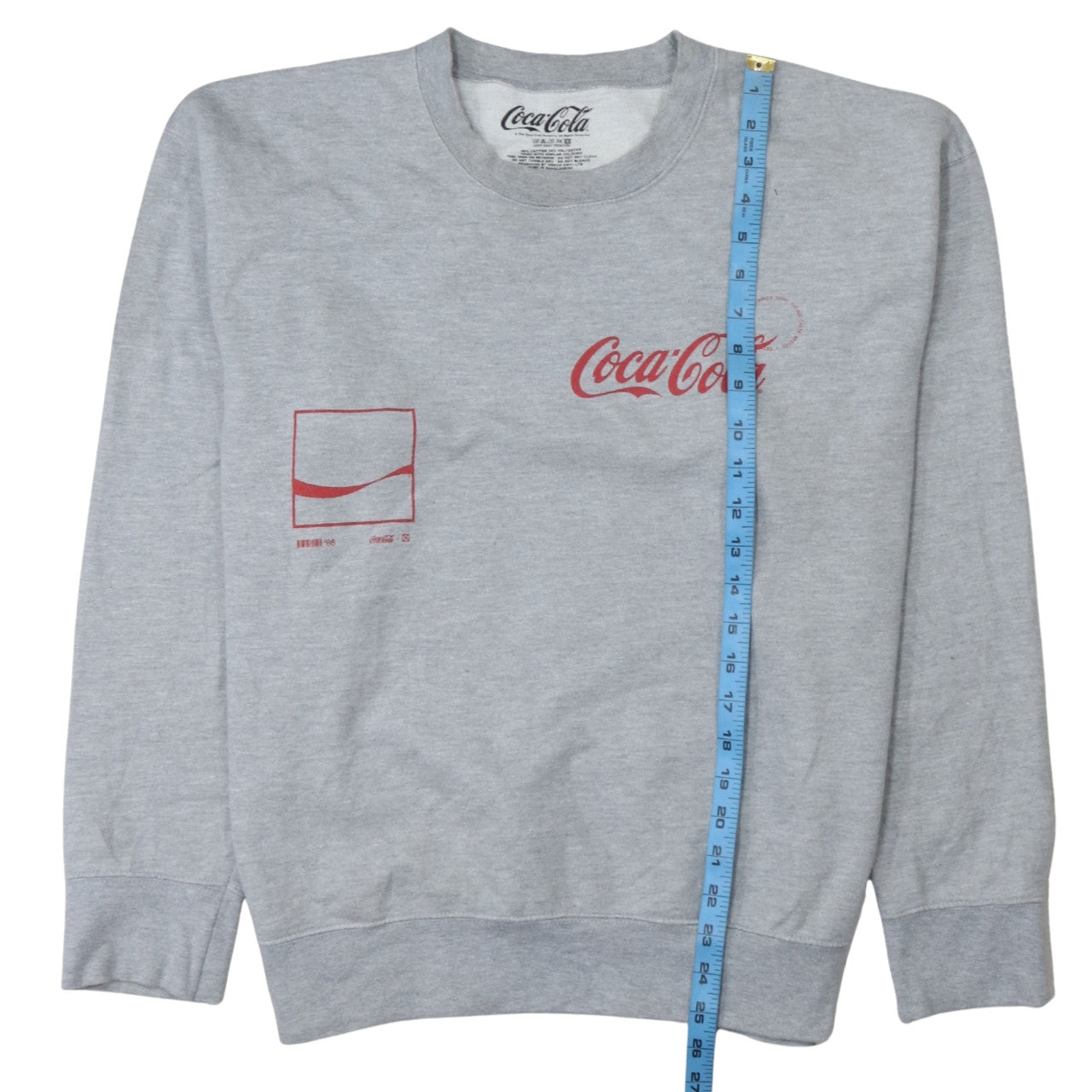 Coca-Cola Grey Women's L Sweatshirt Crew Neck Cotton Blend Pullover