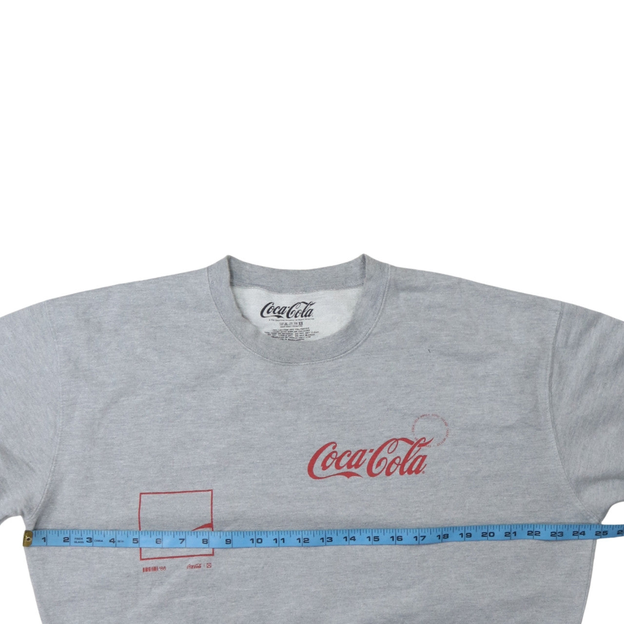 Coca-Cola Grey Women's L Sweatshirt Crew Neck Cotton Blend Pullover