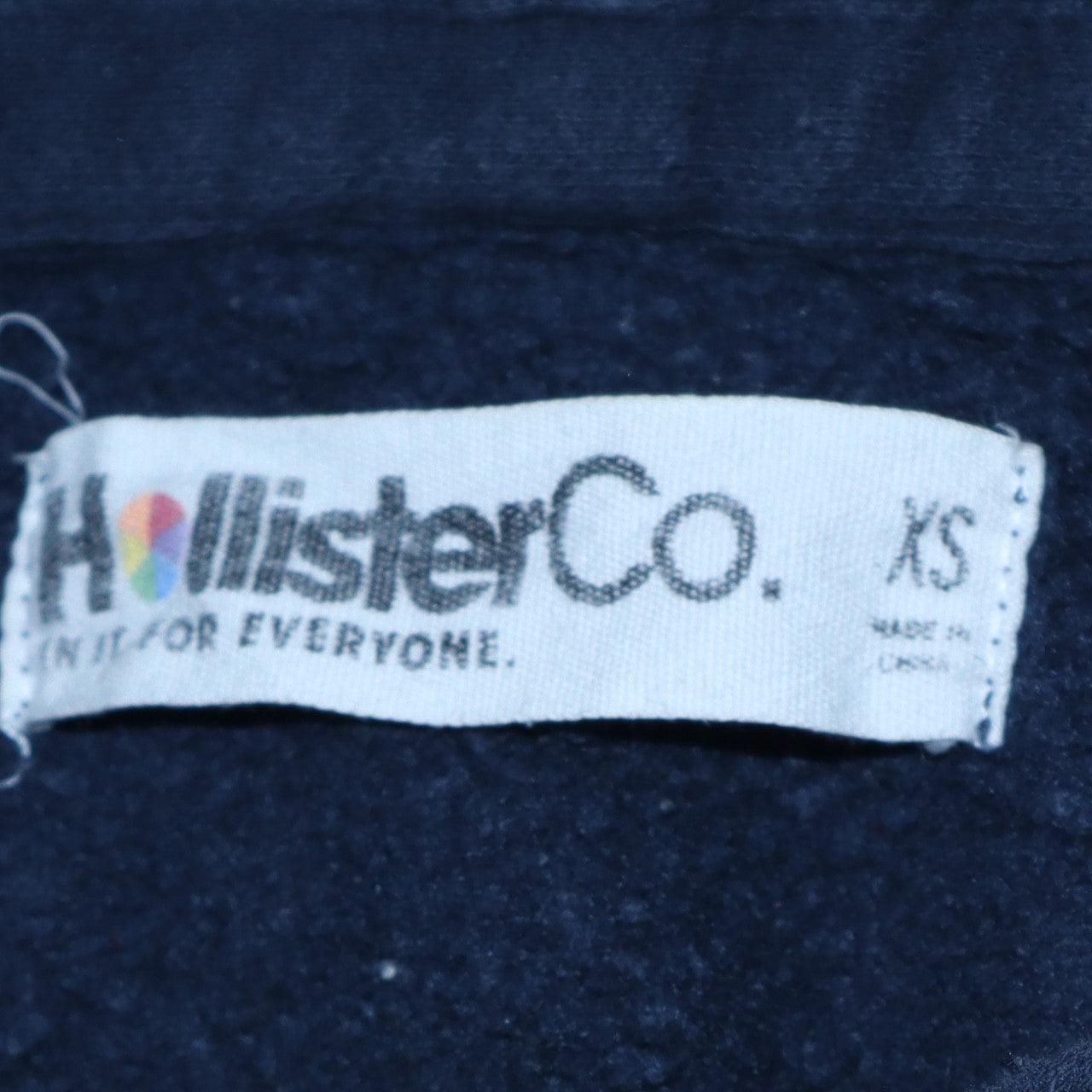 Hollister Men's Blue Pullover Hoodie XS Fleece Embroidered Logo