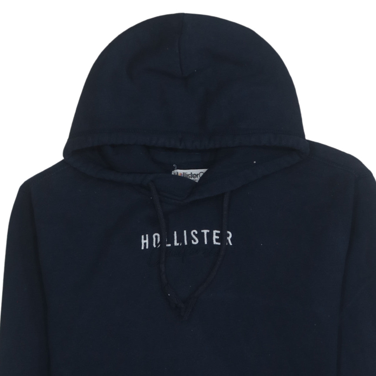 Hollister Men's Blue Pullover Hoodie XS Fleece Embroidered Logo