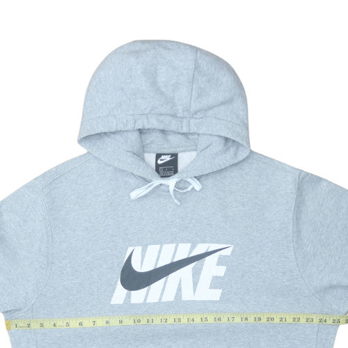 Nike Mens Grey Pullover Hoodie L Sports Fleece Sweatshirt