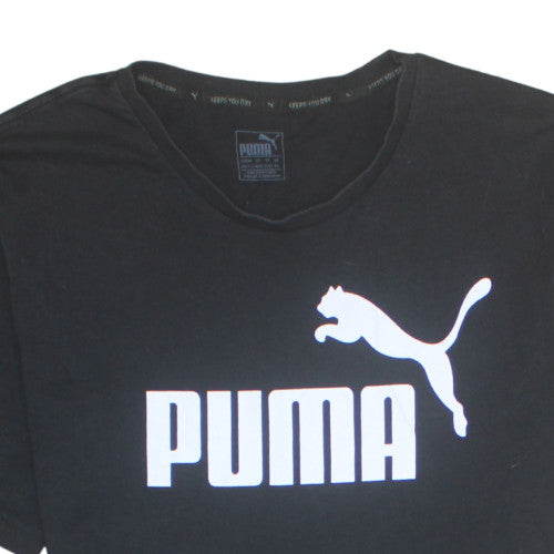 Puma Men's Black Crew Neck Short Sleeve Logo T-Shirt XXL