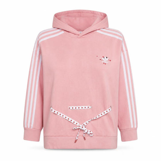 Adidas Womens Pink Hoodie Size 16 Pullover Hooded Sweatshirt
