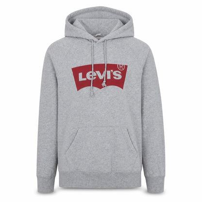 Levi's Men's Grey Logo Pullover Hoodie Size M Classic Fleece