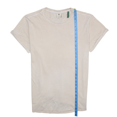 G-Star RAW Men's Beige L Crew Neck Cotton T-Shirt