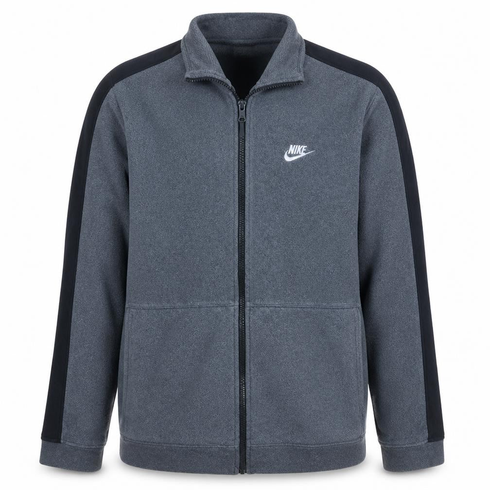 Nike Men's Grey Full Zip Fleece Sweatshirt L Size Regular