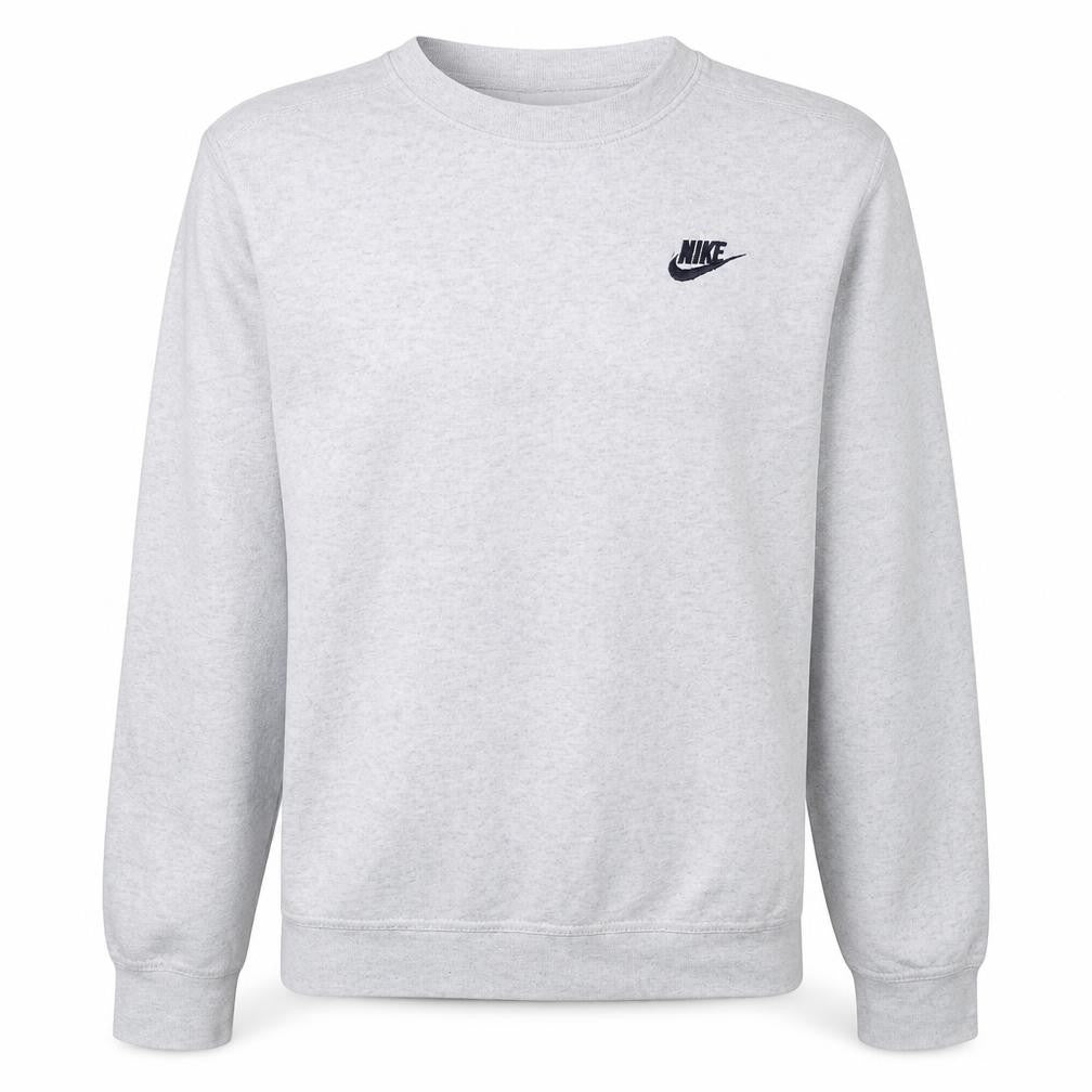 Nike Men's Grey Crew Neck Pullover Sweatshirt Size S