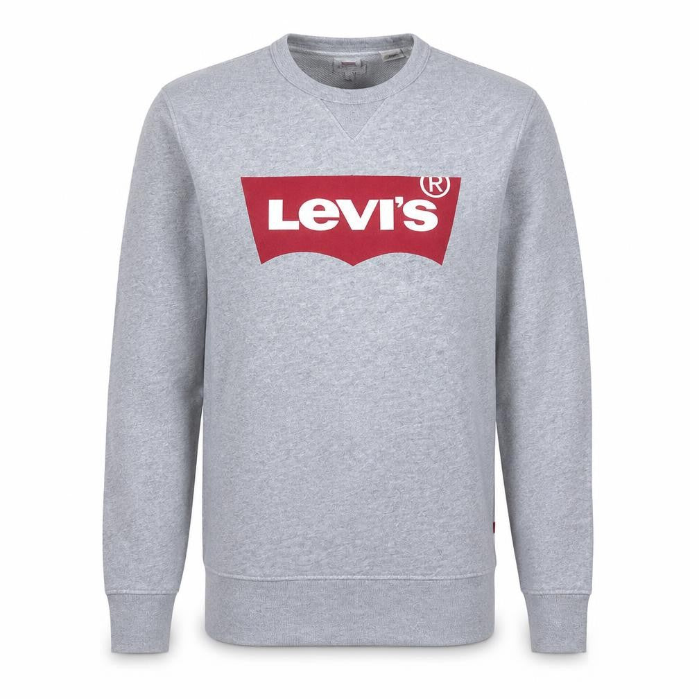 Levi's Mens Grey Logo Crew Neck Pullover Sweatshirt Size S