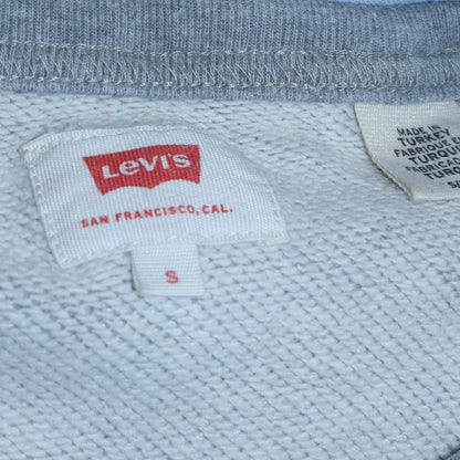 Levi's Mens Grey Logo Crew Neck Pullover Sweatshirt Size S