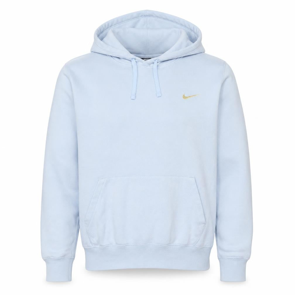 Nike Men’s Blue Pullover Hoodie M Regular Fit Logo Sportswear