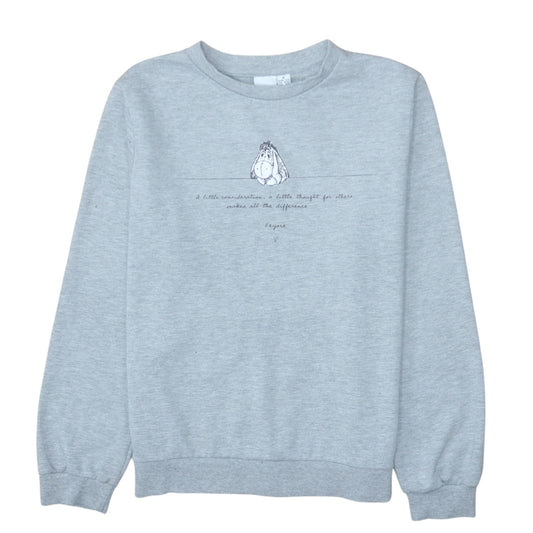 Disney Primark Women’s Grey Eeyore Sweatshirt Size 12/14 M