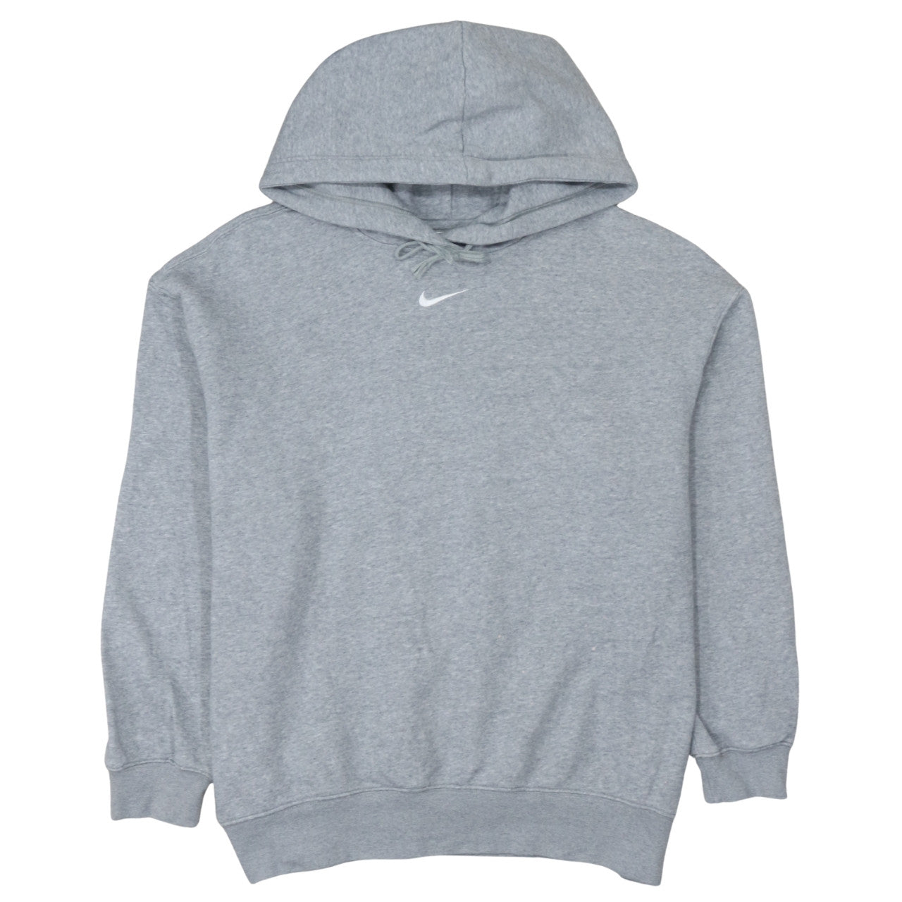 Nike Men's Grey Pullover Hoodie M Regular Fit Fleece Sweatshirt