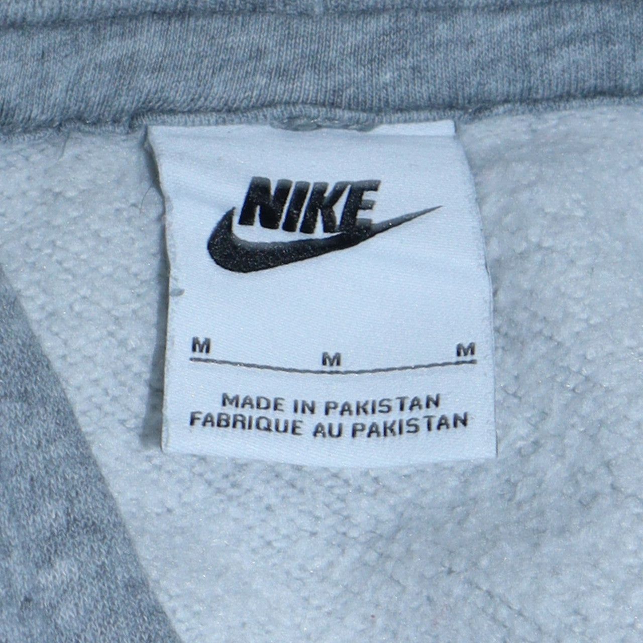 Nike Men's Grey Pullover Hoodie M Regular Fit Fleece Sweatshirt