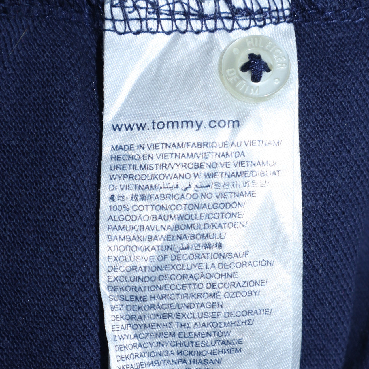 Tommy Hilfiger Denim Men's Blue Polo Shirt Size L Classic Fit