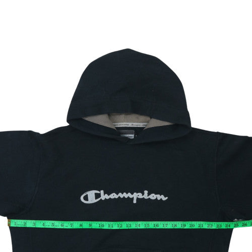 Champion Men's Black Large Pullover Hoodie with Logo Front