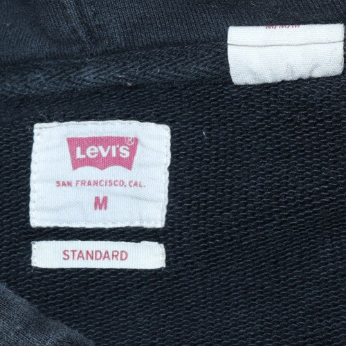 Levi's Men's Black Pullover Hoodie M Regular Fit Fleece