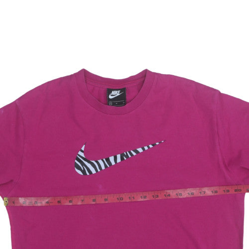 Nike Women’s Pink Crew Neck Pullover Sweatshirt Size M Cotton