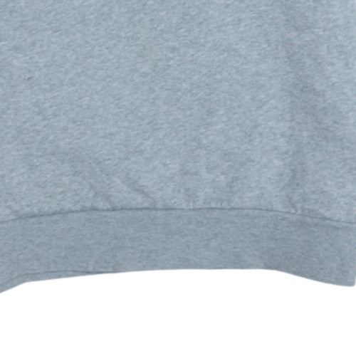 Adidas Mens Grey White Crew Neck Sweatshirt L Classic Logo Pullover