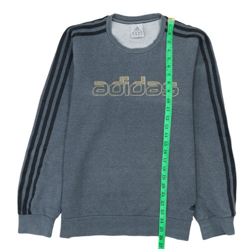 Adidas Men’s Grey Crew Neck Pullover Sweatshirt Size S