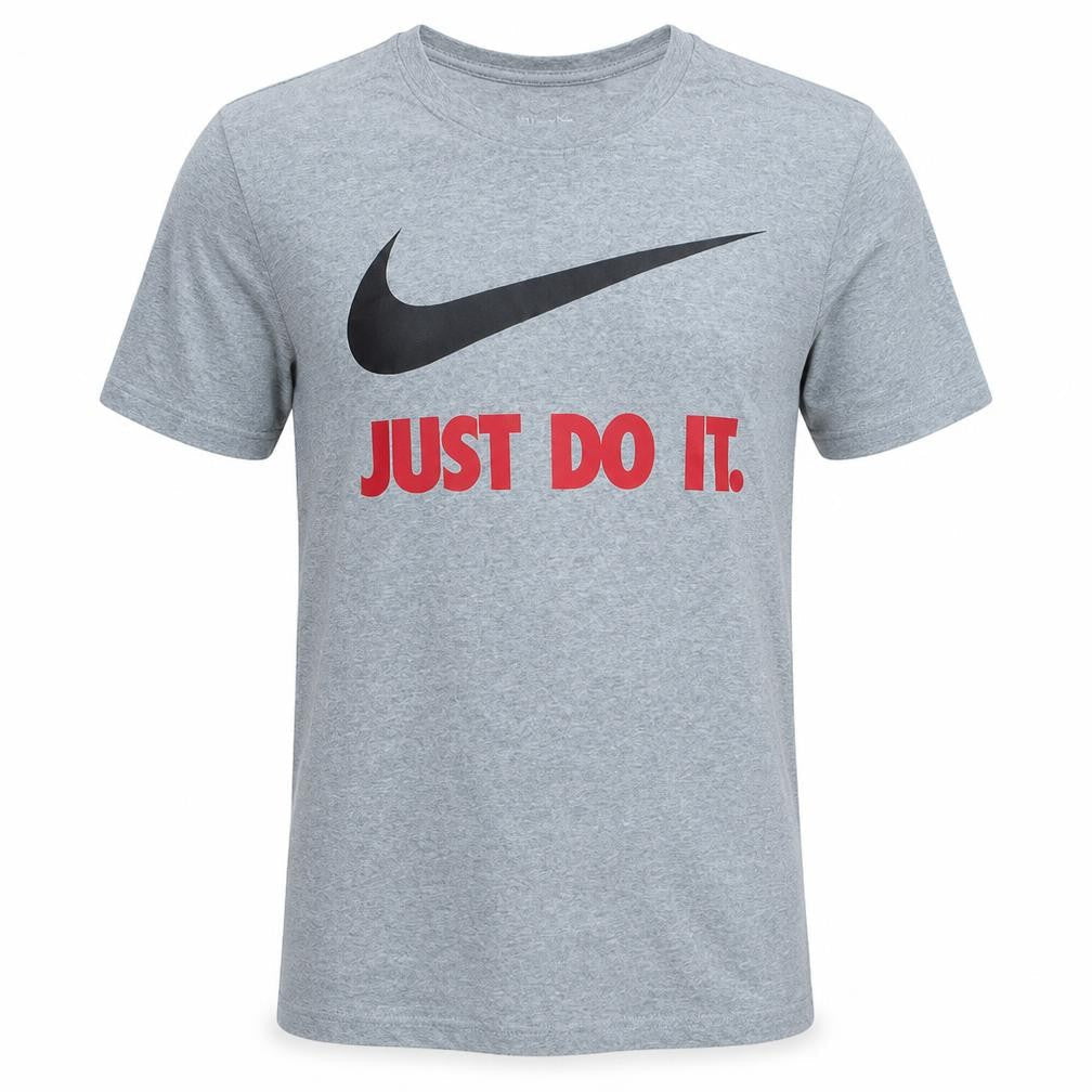 Nike Men's Grey Crew Neck Graphic Print T-Shirt M