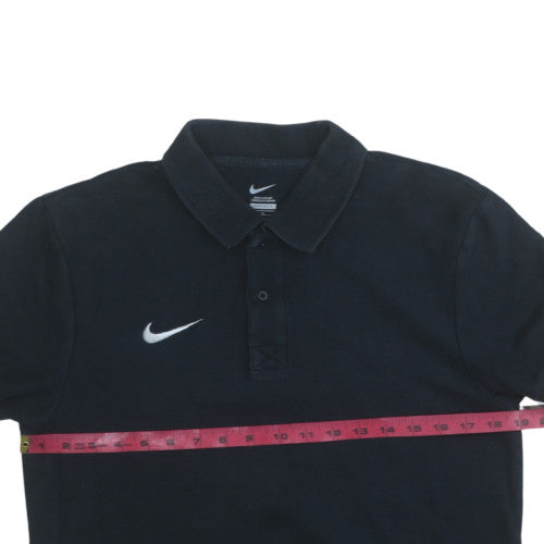 Nike Men's Black Cotton Short Sleeve Polo Shirt M Regular Fit